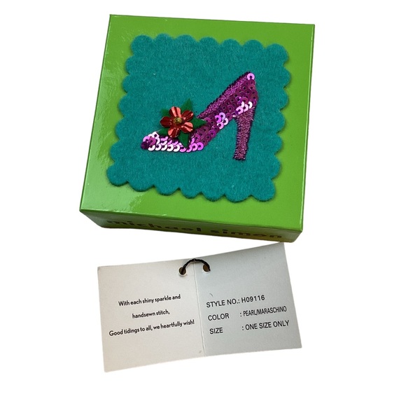 Michael Simon Handmade Poinsettia Shoe Christmas Tree Ornament - Picture 9 of 14